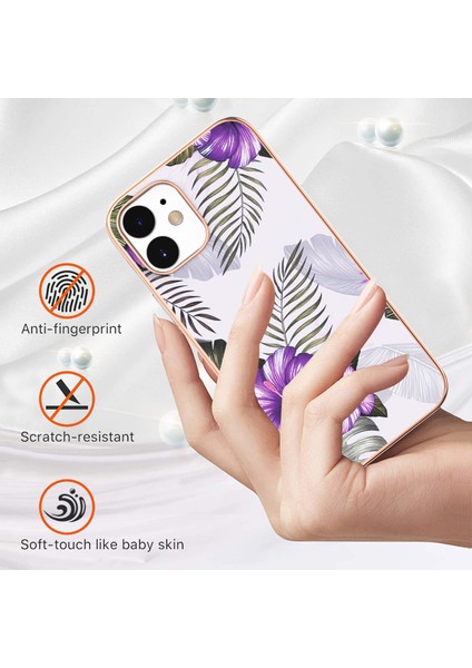 Apple iPhone 12 Mini Telefon Kılıfı Için Moda Elektrokaplatma Imd Tam Body Koruyucu Şok Geçirmez Sağlam Tampon Kapağı 5.4 Inç-Mor (Yurt Dışından) fiyatları