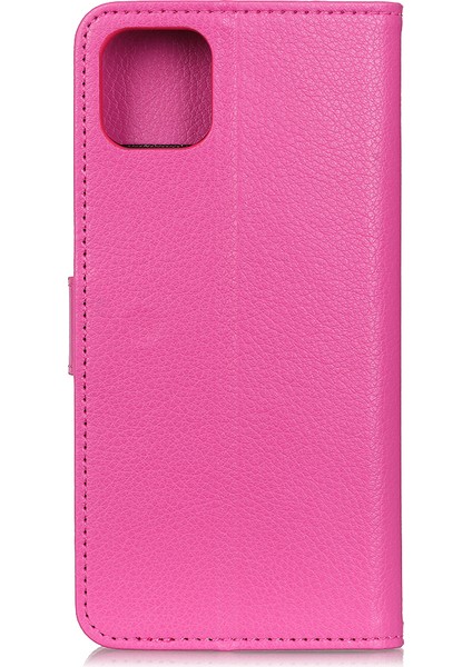 Apple iPhone 12 Pro/12 Tutuş Anti-Şok Dayanıklı Litchi Cilt Doku Cüzdan Deri Deri Stand Koruyucu Kılıf (Yurt Dışından)