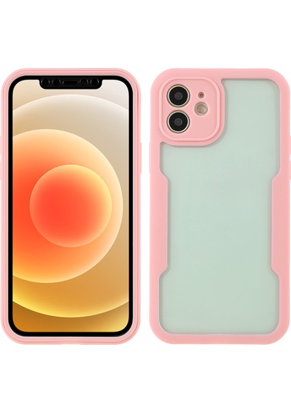 Apple iPhone 12 Telefon Kapağı Için All Sarılmış Pet Ekran Koruyucusu+Akrilik Arka Panel+Tpu Çerçeve Damla Dayanıklı Koruyucu Kılıf-Pink (Yurt Dışından)