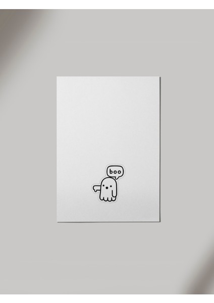 Boo Ahşap Poster Tablo