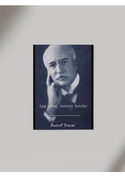 Rudolf Diesel Ahşap Poster Tablo