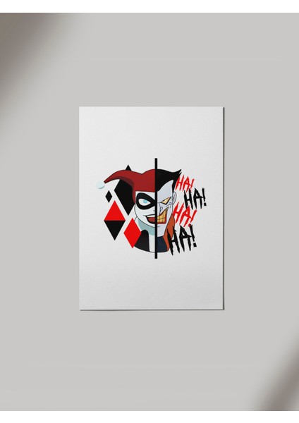 Harley Queen And Joker Ahşap Poster Tablo