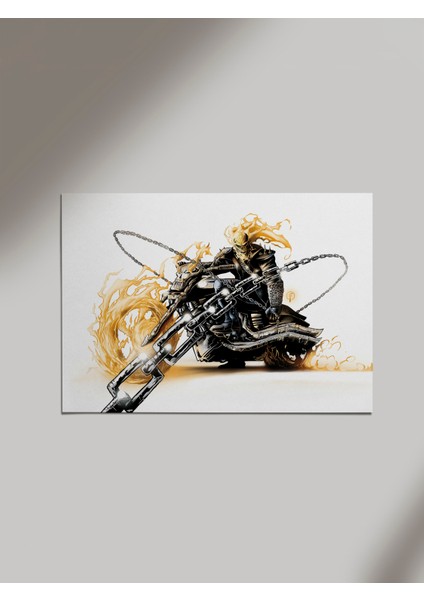 Ghost Rider Hayalet Sürücü Ahşap Poster Tablo