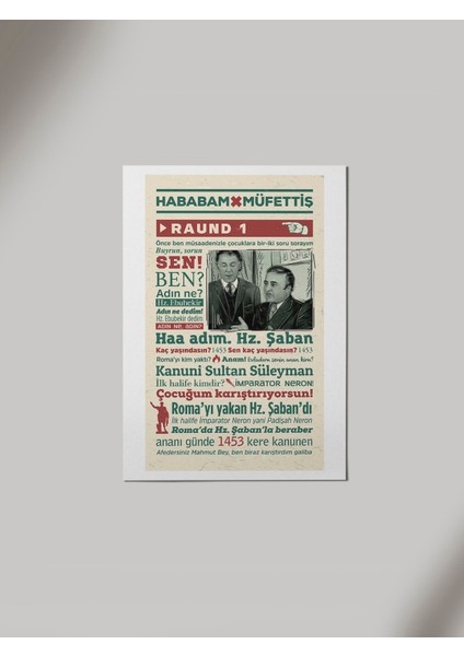 Hababm Müfettiş Raund1 Ahşap Poster Tablo