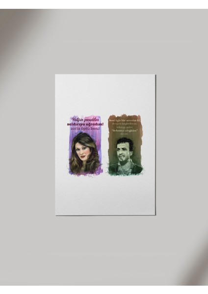 Sadri Alışık Ahşap Poster Tablo