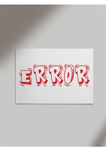 Error Tasarımlı Ahşap Poster Tablo