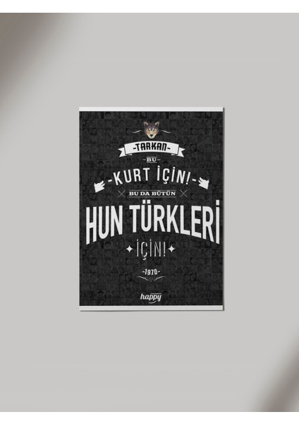 Hun Türkleri Ahşap Poster Tablo