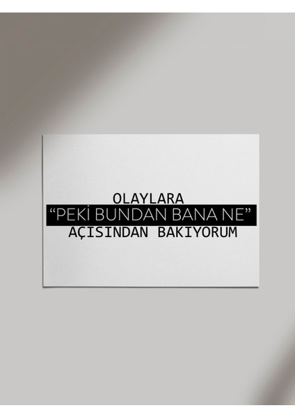 Peki Bundan Bana Ne Ahşap Poster Tablo