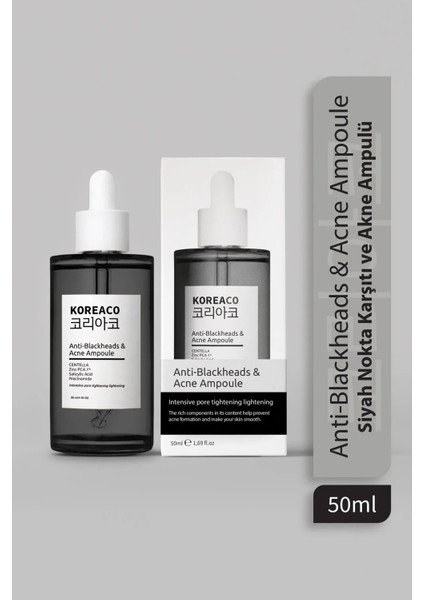 Anti-Blackheads Acne Ampoule Siyah Nokta ve Akne Ampulü Koreaco&sa