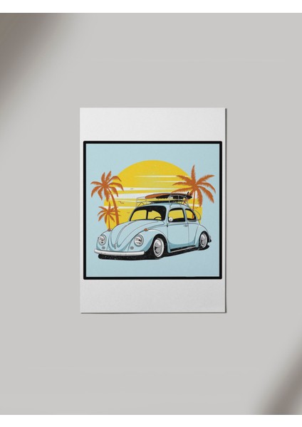 Summer Vosvos Ahşap Poster Tablo
