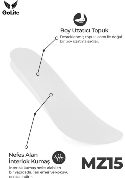 2.5 cm Boy Uzatıcı Tabanlık, Gizli Topuk Yükseltici Ayakkabı Tabanlığı - 1 Çift Beyaz fiyatları