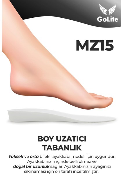 2.5 cm Boy Uzatıcı Tabanlık, Gizli Topuk Yükseltici Ayakkabı Tabanlığı - 1 Çift Beyaz fırsatları