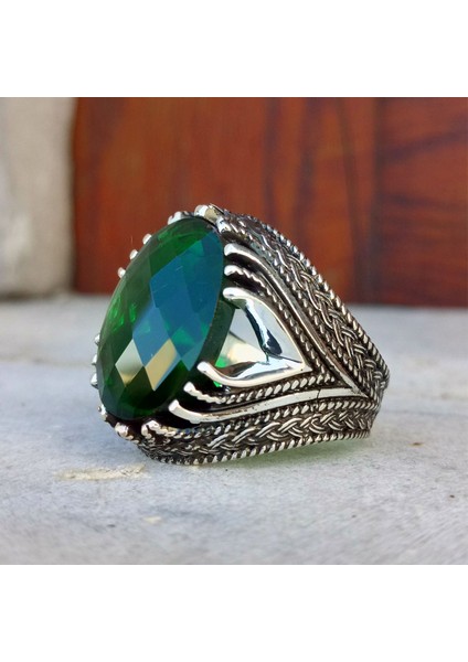 Yeşil Taşlı Erkek Yüzük fiyatları
