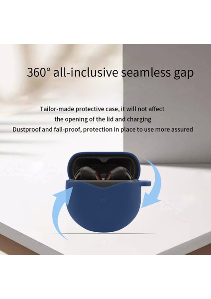 Soundpeats Air4 Bluetooth Kulaklık Silikon Kasa Toz Geçirmez Koruyucu Kılıf Tokalı (Yurt Dışından) modelleri