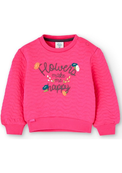 Kız Çocuk Sweatshirt Koyu Pembe