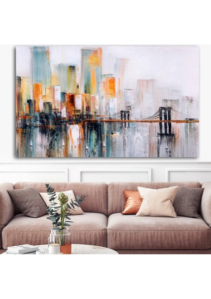 Soyut Şehir Kanvas Tablo DR013