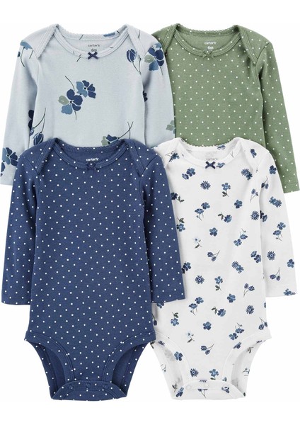 Kız Bebek Uzun Kollu 4'lü Body Set