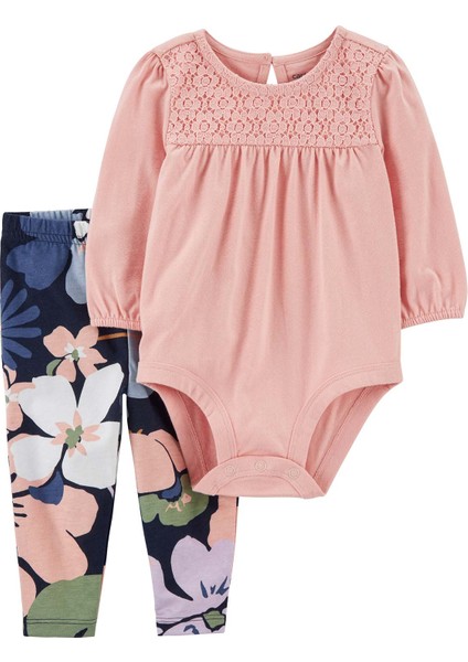 Kız Bebek 2'li Alt Üst Set Pembe