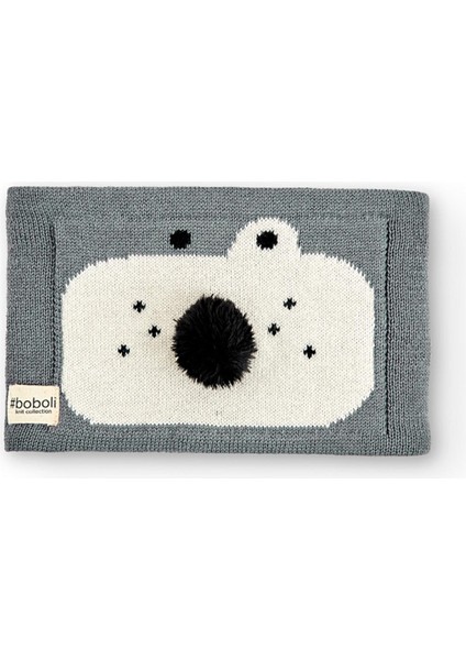 Unisex Bebek Boyunluk Koyu Gri