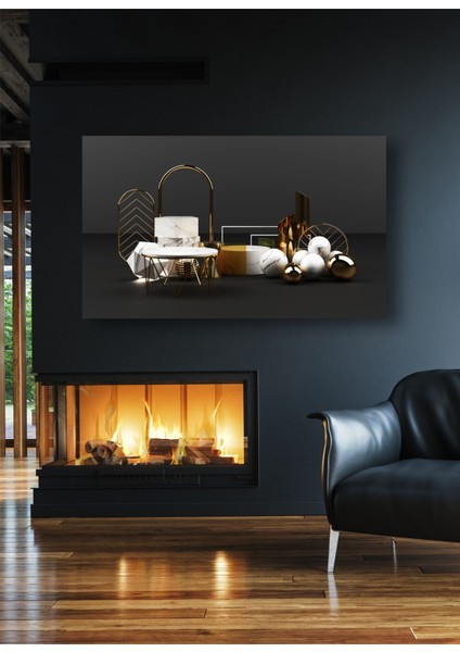 Gold Dekoratif Kanvas Tablo K15