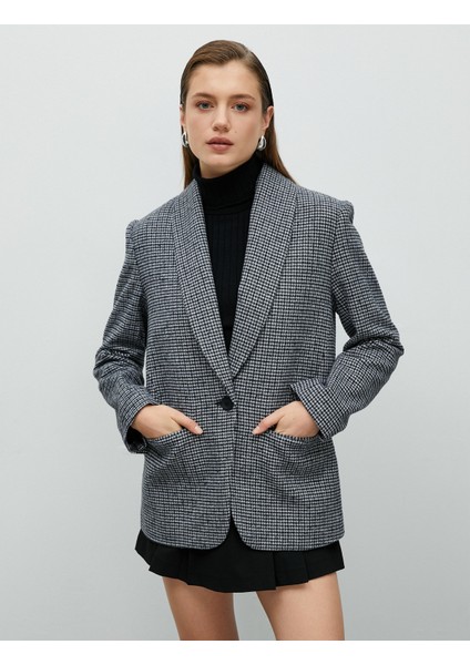 Blazer Ceket Tek Düğmeli Cep Detaylı fiyatları