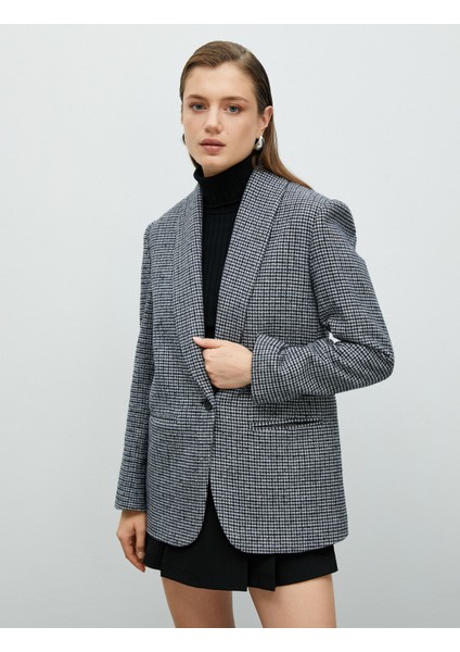 Blazer Ceket Tek Düğmeli Cep Detaylı modelleri