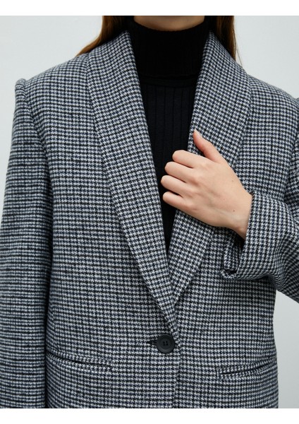 Blazer Ceket Tek Düğmeli Cep Detaylı indirimleri