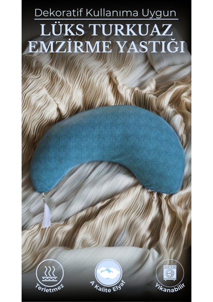 Tüm Vücut Destekli Lüks Jumbo Boy Hamile Yastığı(80x155 cm) ve Emzirme Yastığı(30x65 cm) Set