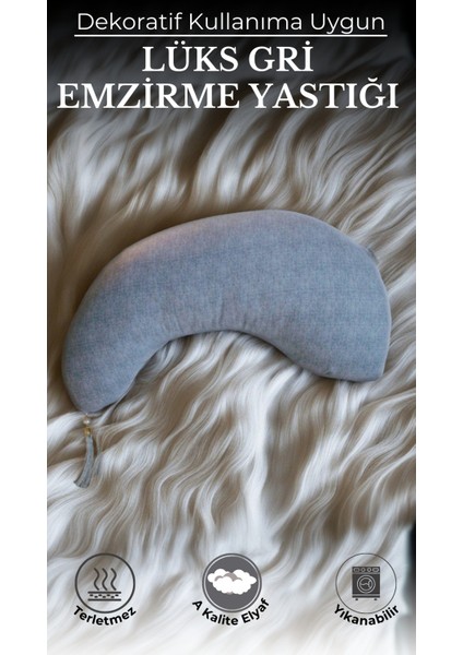 Tüm Vücut Destekli Lüks Jumbo Boy Hamile Yastığı(80x155 cm) ve Emzirme Yastığı(30x65 cm) Set