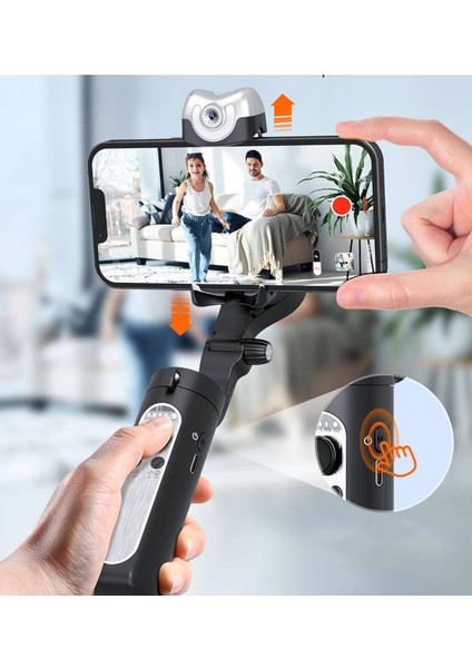 Isteady VS2S 3 Eksenli Gimbal El Tipi Aı Yapay Zeka Görüş Sensörlü Telefon Sabitleyici Stabilizatör