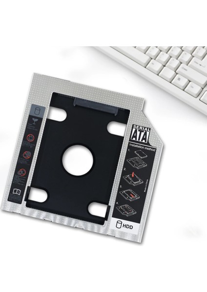 9.5mm SSD Caddy Sata Arayüzü Alüminyum Disk Sürücü Kutusu Kızak Muhafaza DVD Adaptörü HDD Notebook Laptop