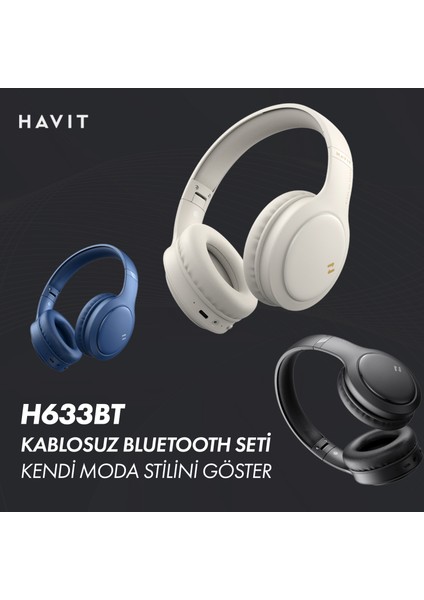 H633BT Katlanabilir Kulak Üstü Bluetooth Kulaklık - Çift Cihaz Desteği