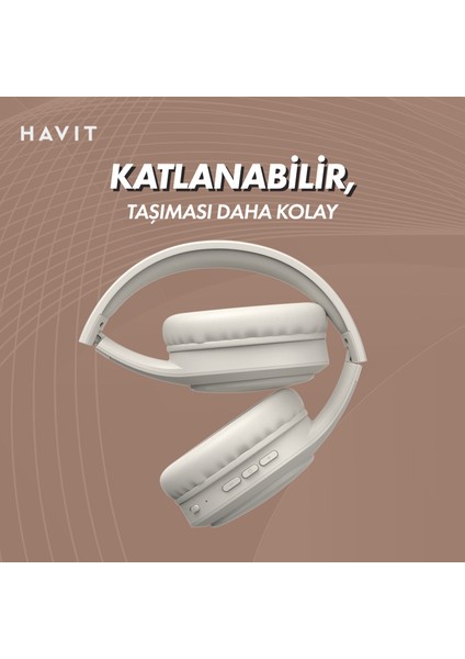 H633BT Katlanabilir Kulak Üstü Bluetooth Kulaklık - Çift Cihaz Desteği