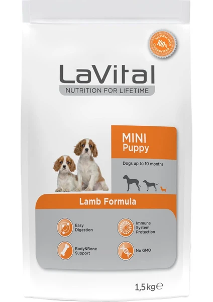 La Vital Lavital Mini Puppy Kuzu Etli Küçük Irk Yavru Köpek Maması 1,5 kg