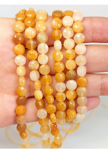 Akik Taşı Yassı Faset Kesim Yarım Dizi 6X4MM (42830) (18CM Uzunluğundadır) fiyatları