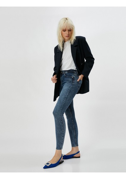 Yüksek Bel Kot Pantolon Dar Paça - Carmen Jeans