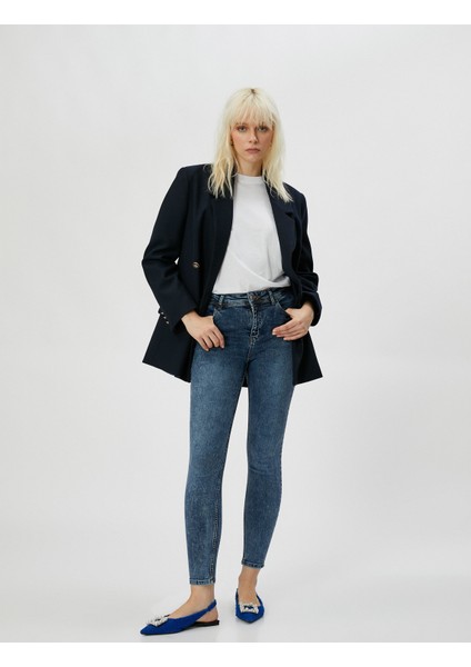 Yüksek Bel Kot Pantolon Dar Paça - Carmen Jeans