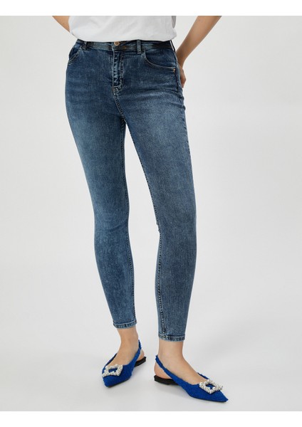 Yüksek Bel Kot Pantolon Dar Paça - Carmen Jeans