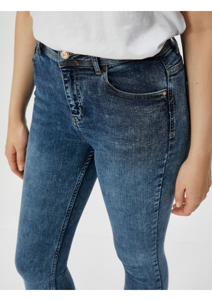 Yüksek Bel Kot Pantolon Dar Paça - Carmen Jeans