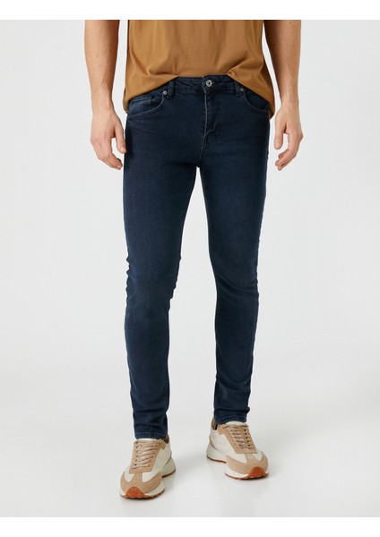 Super Skinny Fit Pamuklu Kot Pantolon - Justin Jean modelleri