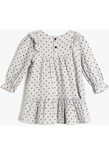 Elbise Uzun Kollu Bisiklet Yaka Manşetleri Lastikli Pamuklu fiyatları