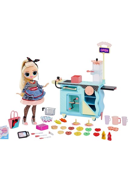 Toychick Lol Surprise Omg To-Go Diner Miss Sundae Lokanta Oyun Seti Renk Değiştiren Sürprizler Dahil 45 Sürpriz