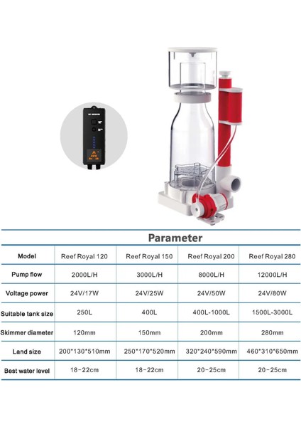 – Reef Royal 120 Internal Protein Skimmer fırsatları