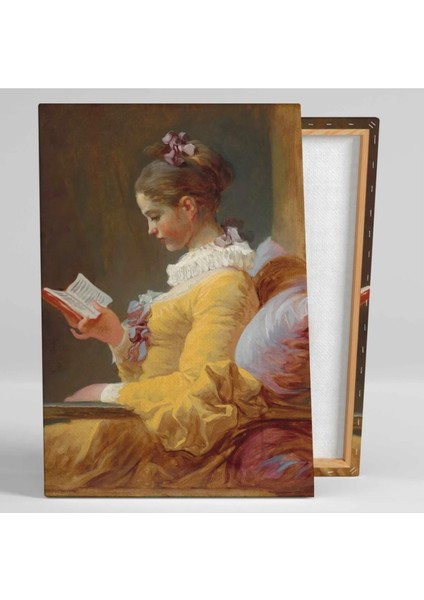 Kitap Okuyan Kız Yağlı Boya Görünümlü Jean Honore Fragonard Kanvas Tablo ART00115