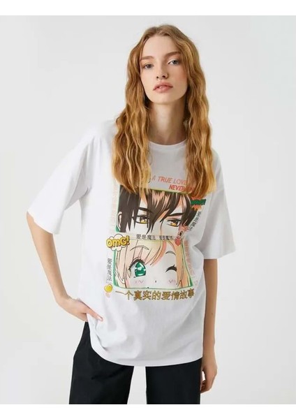 Kadın Giyim Tişört 3SAL10037IK Ekru