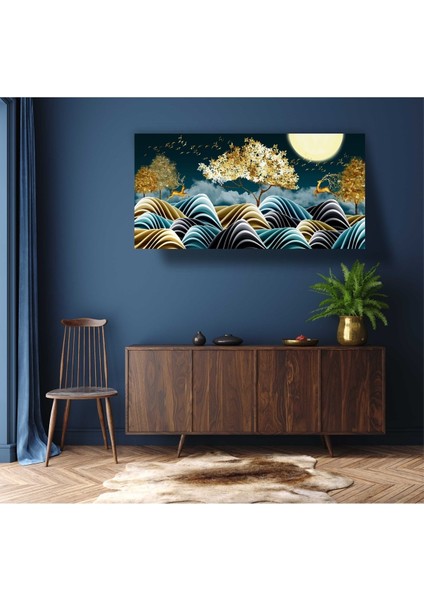 Altın Geyik Kanvas Tablo Ar-A2