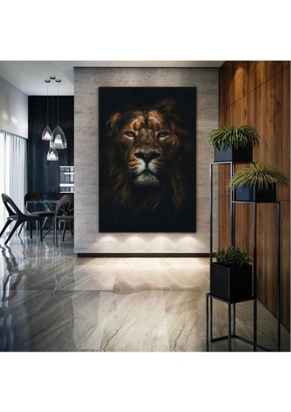 Ormanlar Kralı Asil Aslan Dekor Kanvas Tablo ART0045