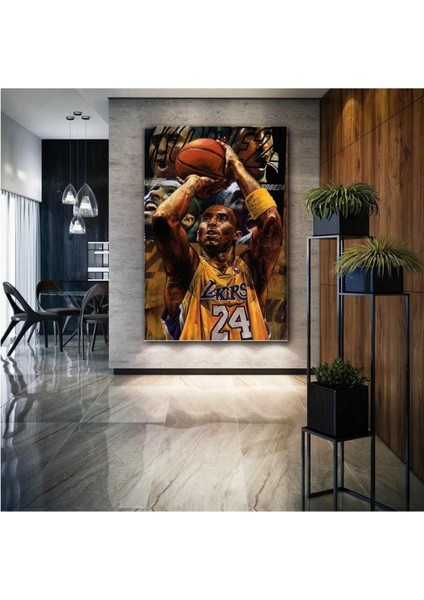 Kobe Bryant Black Mamba Lakers Taraftar Basketbol Nba Kanvas Tablo ART00139