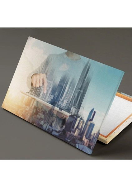 Şehir Inşaatı Mimarlık Mühendislik Büro Emlak Ofisi Dekor Building Kanvas Tablo ART00153