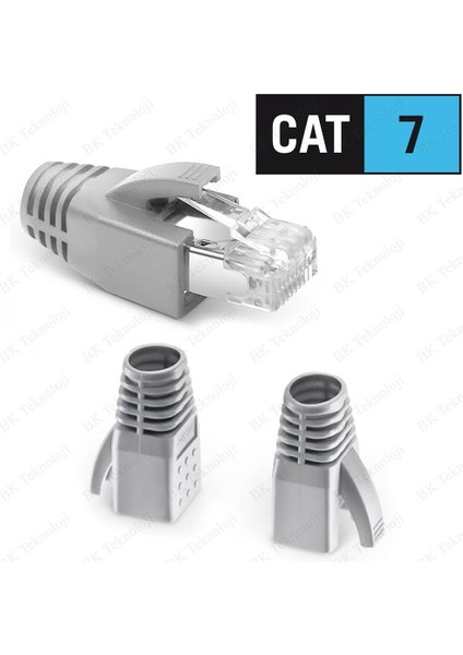 BK Teknoloji RJ45 CAT6/CAT6A/CAT7 Gerilim Giderici Boot Koruma Kılıfı 10 Adet